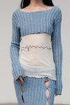 BASERANGE Pullover KNMAP-CO-AU23 Blue Mix